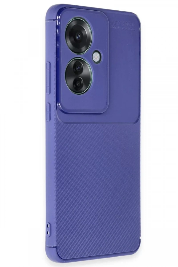 Reno 11F Kılıf Auto Focus Karbon Kapak - Lacivert