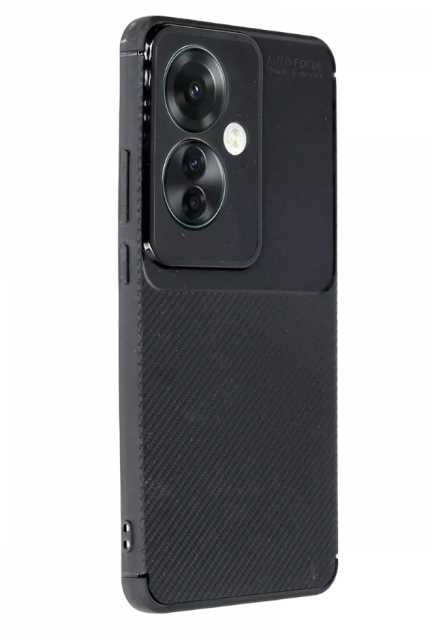 Reno 11F Kılıf Auto Focus Karbon Kapak - Siyah