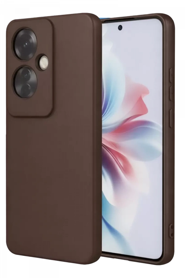 Reno 11F Kılıf First Silikon - Kahverengi