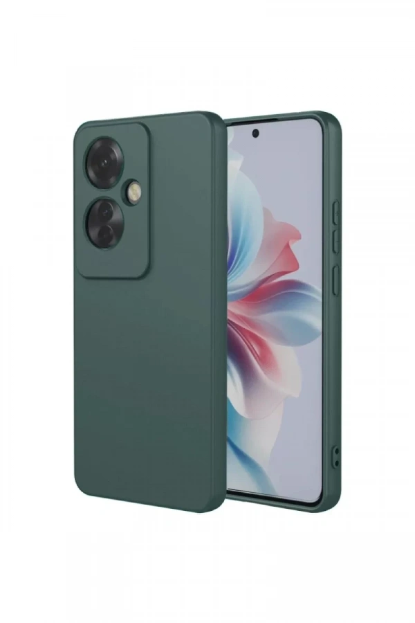 Reno 11F Kılıf First Silikon - Koyu Yeşil