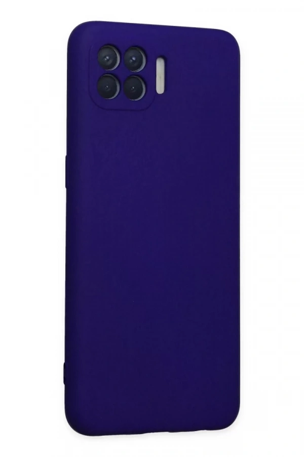 Reno 4 Lite Kılıf Nano içi Kadife Silikon - Mor