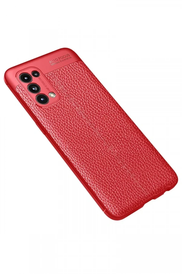 Reno 5 Kılıf Auto Focus Kapak - Kırmızı
