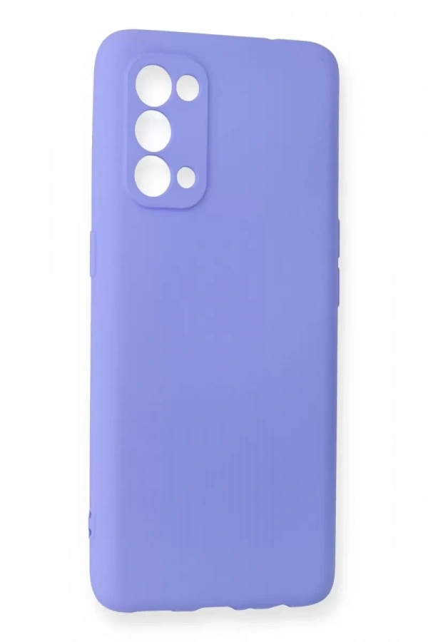 Reno 5 Kılıf First Silikon - Lila