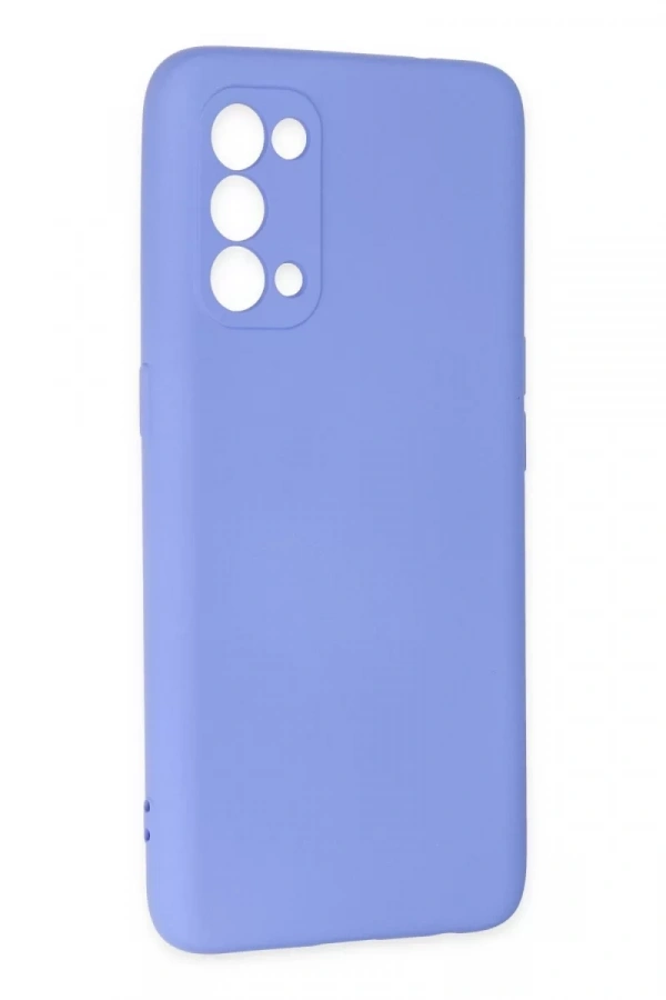 Reno 5 Kılıf Nano içi Kadife Silikon - Lila