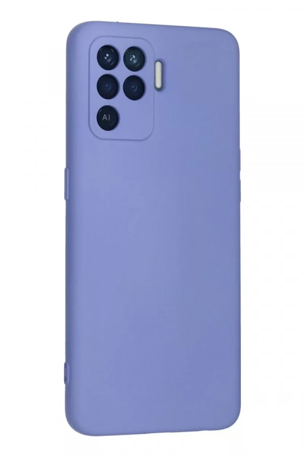 Reno 5 Lite Kılıf Nano içi Kadife Silikon - Lila