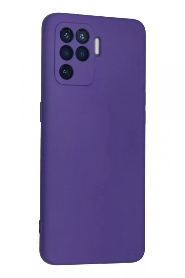 Reno 5 Lite Kılıf Nano içi Kadife Silikon - Mor