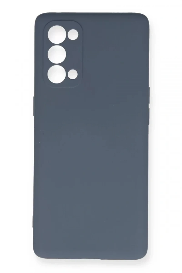 Reno 5 Pro Kılıf Nano içi Kadife Silikon - Gri