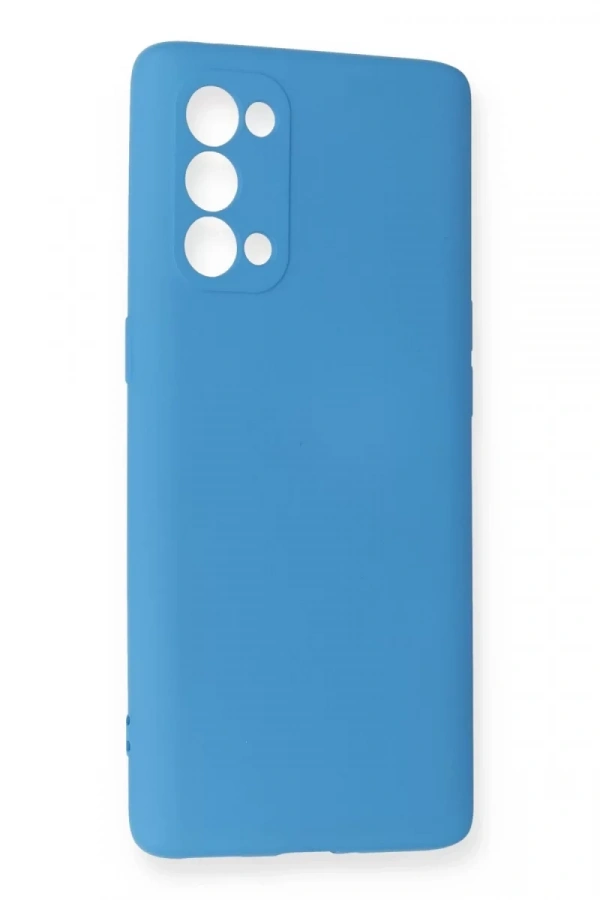 Reno 5 Pro Kılıf Nano içi Kadife Silikon - Mavi
