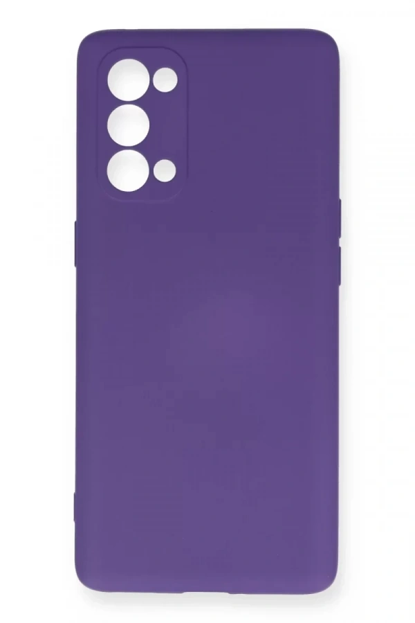 Reno 5 Pro Kılıf Nano içi Kadife Silikon - Mor