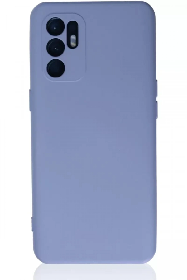Reno 6 Kılıf Nano içi Kadife Silikon - Lila