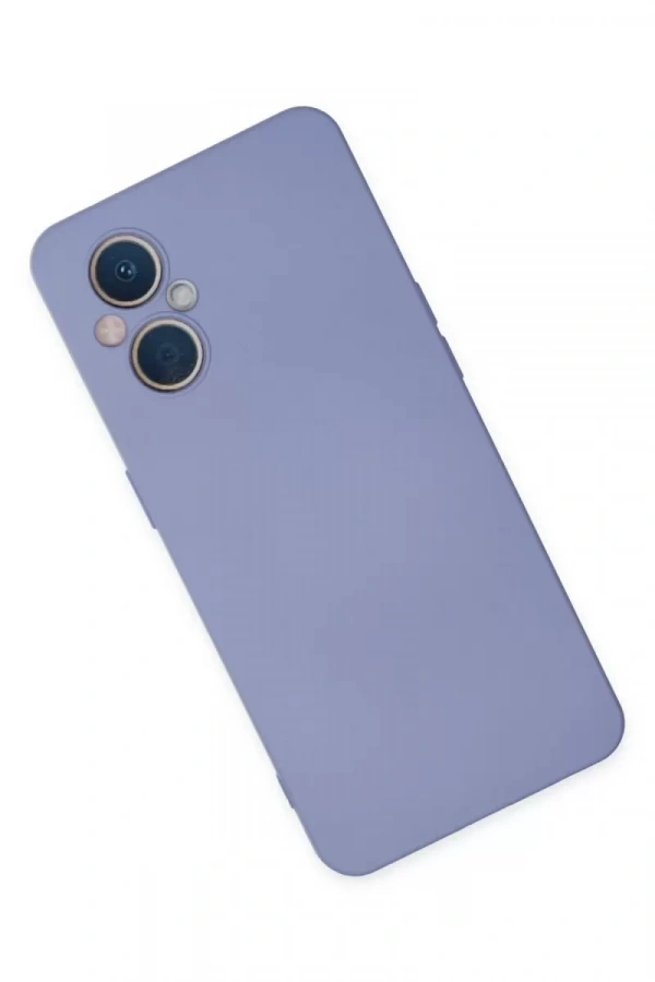 Reno 7 Lite Kılıf Nano içi Kadife Silikon - Lila