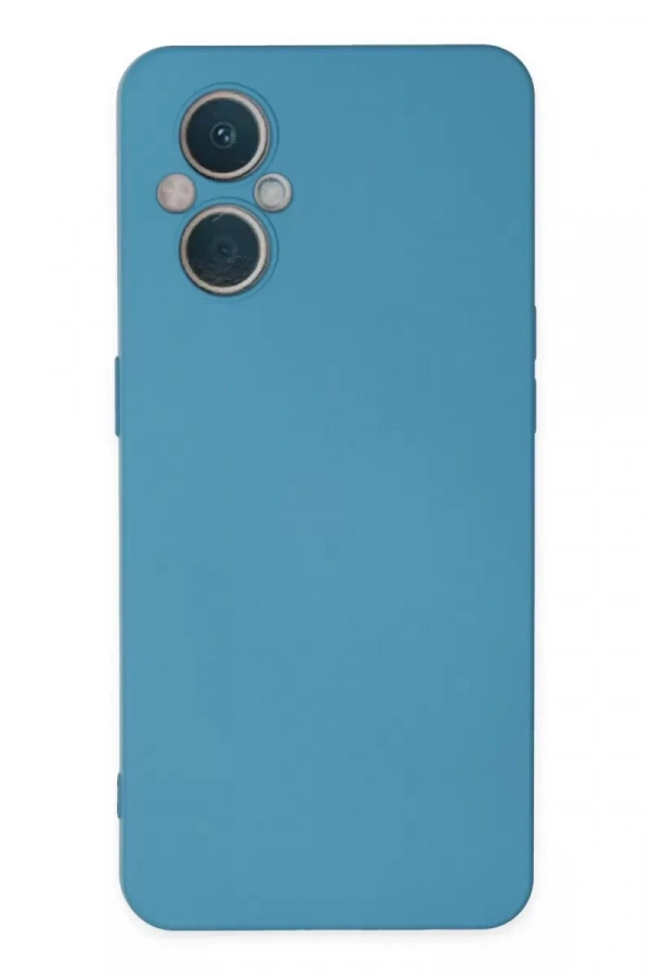 Reno 7 Lite Kılıf Nano içi Kadife Silikon - Mavi