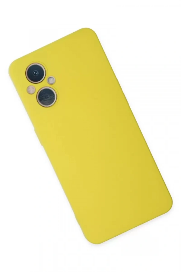 Reno 7 Lite Kılıf Nano içi Kadife Silikon - Sarı