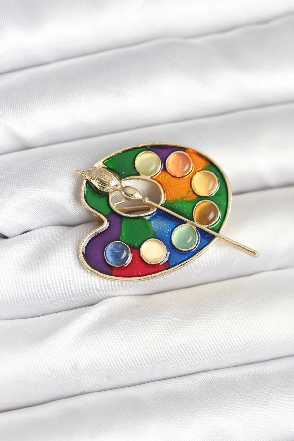 Ressam Paleti Model Broş