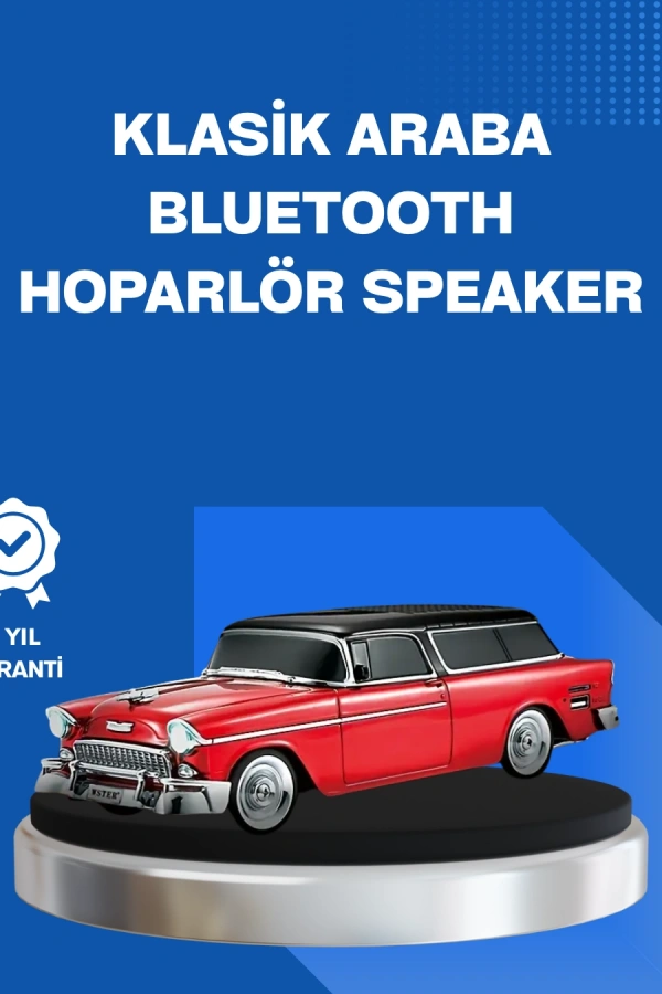Retro Araba Şekilli Kablosuz Bluetooth Hoparlör