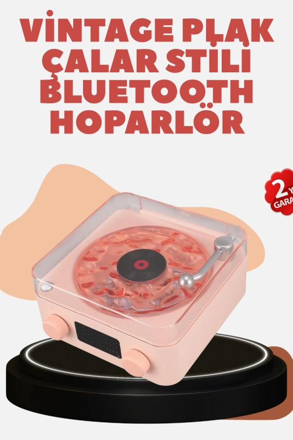 Retro Kristal Netliğinde Ses – Gece Işıklı Retro Bluetooth Hoparlör