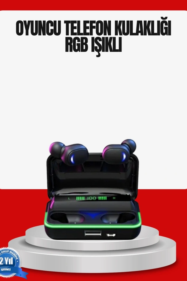 RGB  Bluetooth Kulaklık Düşük Gecikmeli Kablosuz 5.1