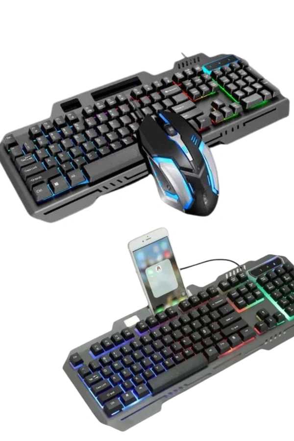RGB Işıklı   Klavye Q Klavye Mouse Hediyeli