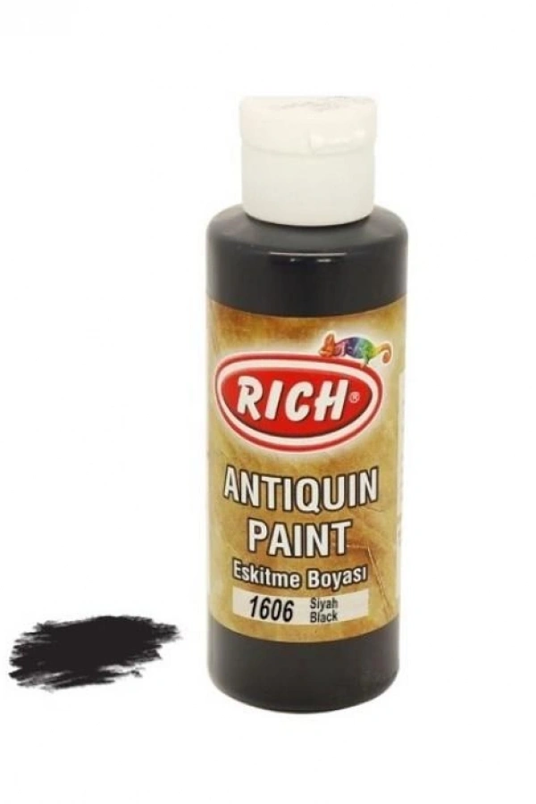 Rich 1606 Siyah 120 ml Eskitme Ahşap Boyası