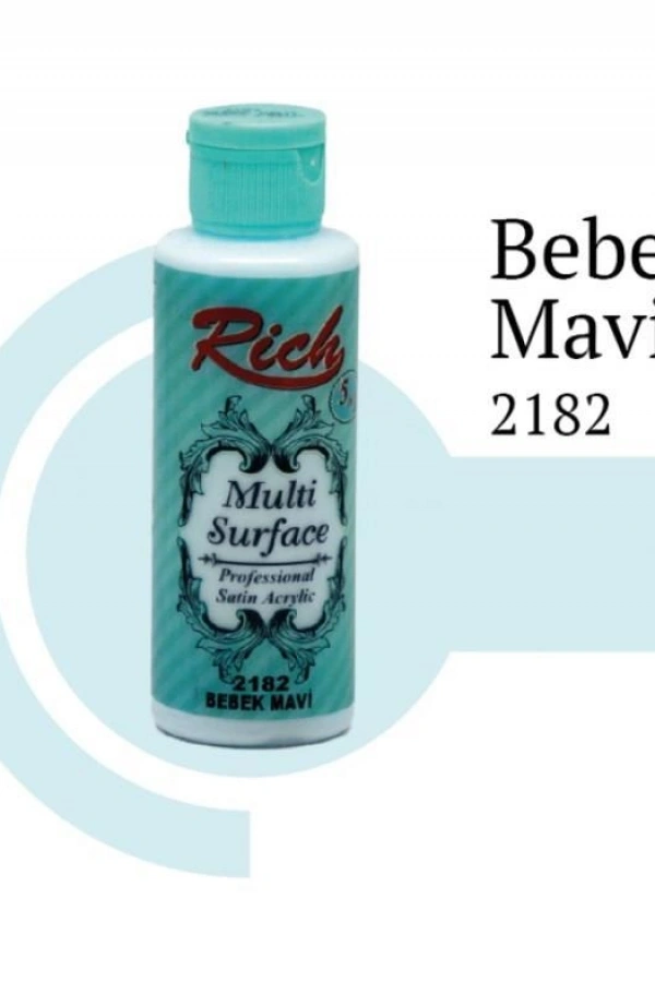 Rich Multi Surface 2182 Bebek Mavi Akrilik Boya 120 cc