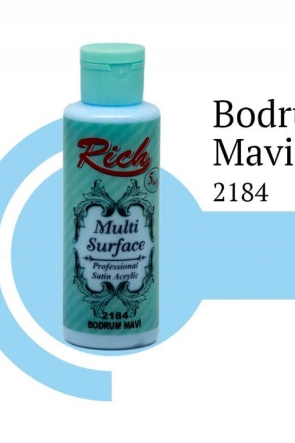 Rich Multi Surface 2184 Bodrum Mavi Akrilik Boya 120 cc