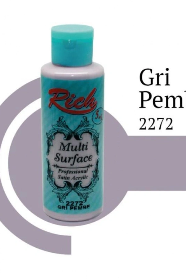 Rich Multi Surface 2272 Gri Pembe Akrilik Boya 130 cc