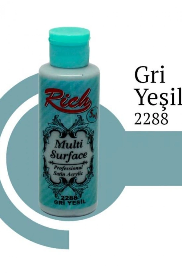 Rich Multi Surface 2288 Gri Yeşil Akrilik Boya 120 cc