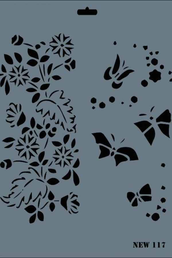 Rich New Seri N-117 Stencil 35x25 cm