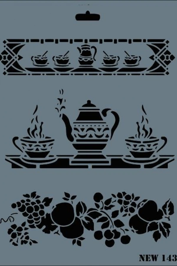 Rich New Seri N-143 Stencil 35x25 cm