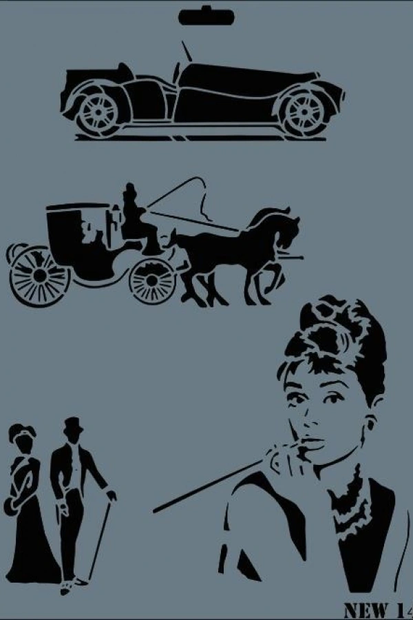 Rich New Seri N-148 Stencil 35x25 cm