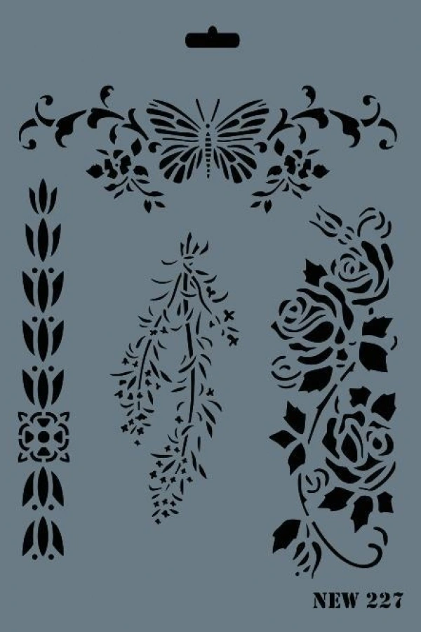 Rich New Seri N-227 Stencil 35x25 cm