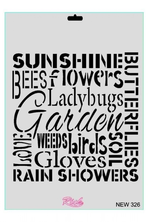 Rich New Seri N-326 Stencil 35x25 cm