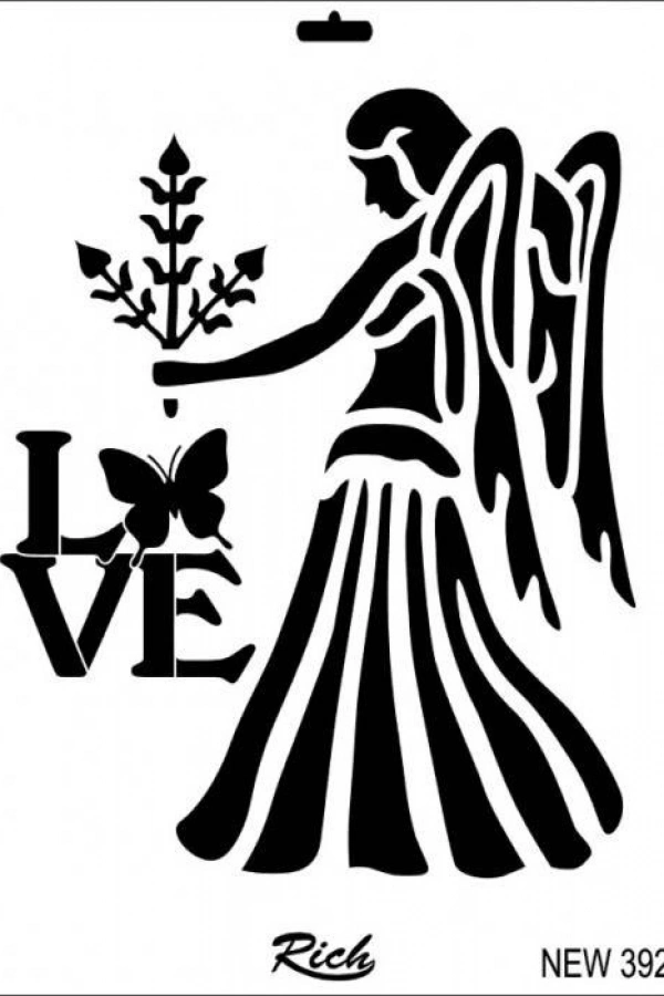 Rich New Seri N-392 Stencil 35x25 cm