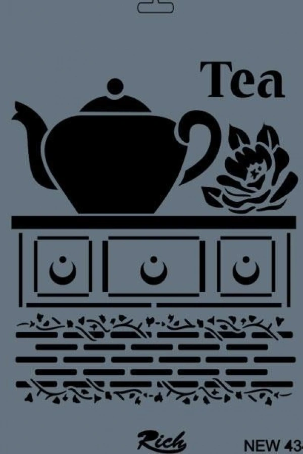 Rich New Seri N-434 Stencil 35x25 cm