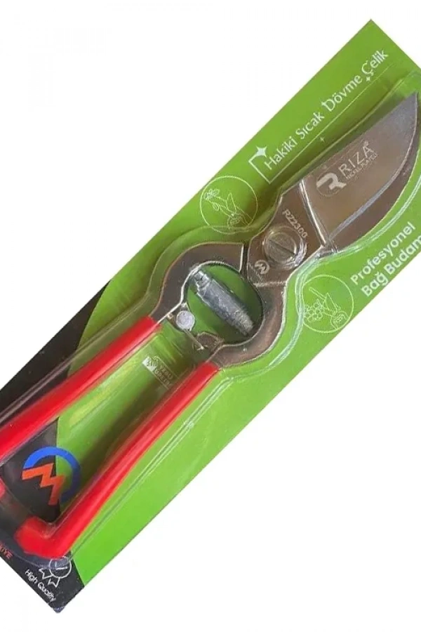 Rıza Sıcak Dövme Çelik Pro Ergonomik Bahçe Bağ Makası 24 cm