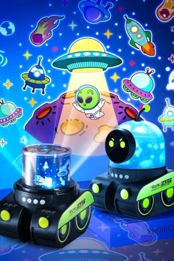 Robot Tasarımlı Projektör Gece Lambası