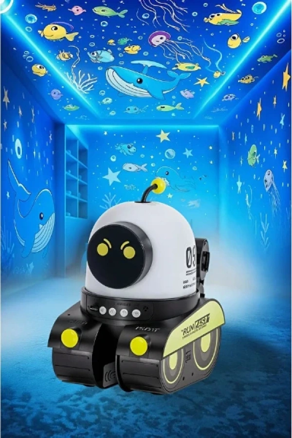 Robot Tasarımlı Projektör Gece Lambası