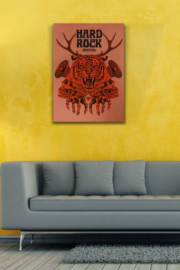 Rock Festival Afişi Kanvas Tablo 50 x 70