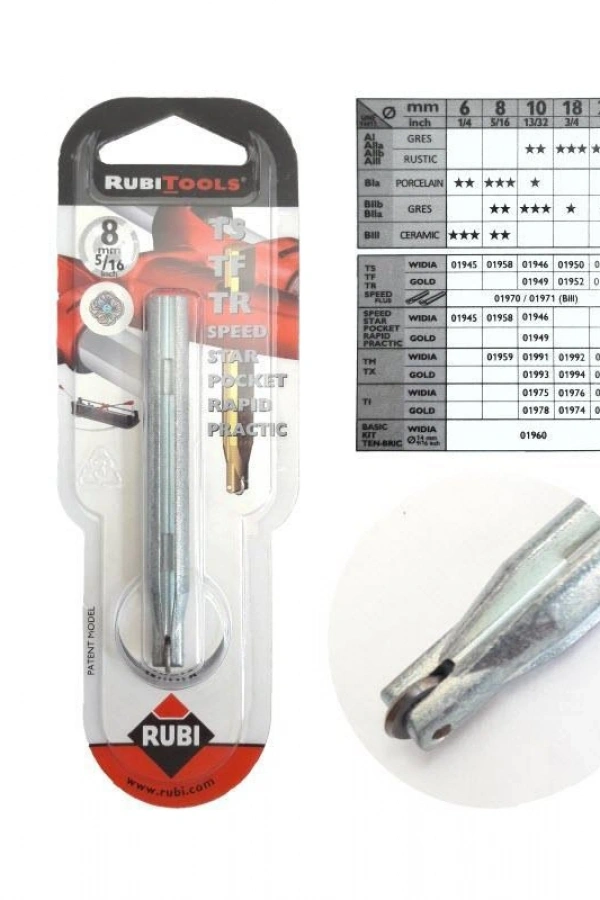 Rubi 8mm Seramik Kesme Elması 5/16 Elmas Uç