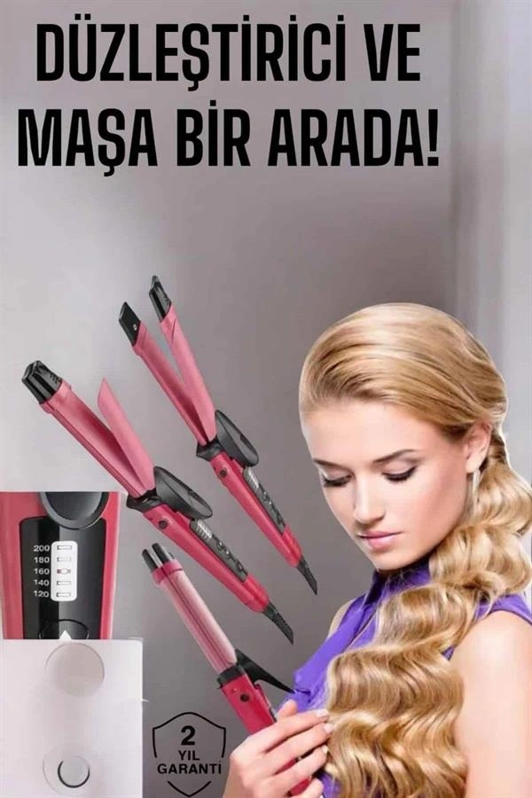 Saç Şekillendirici Düzleştirici Ve Maşa Isı Ayarlı