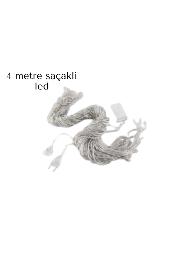 SAÇAKLI 4 METRE PERDE LED