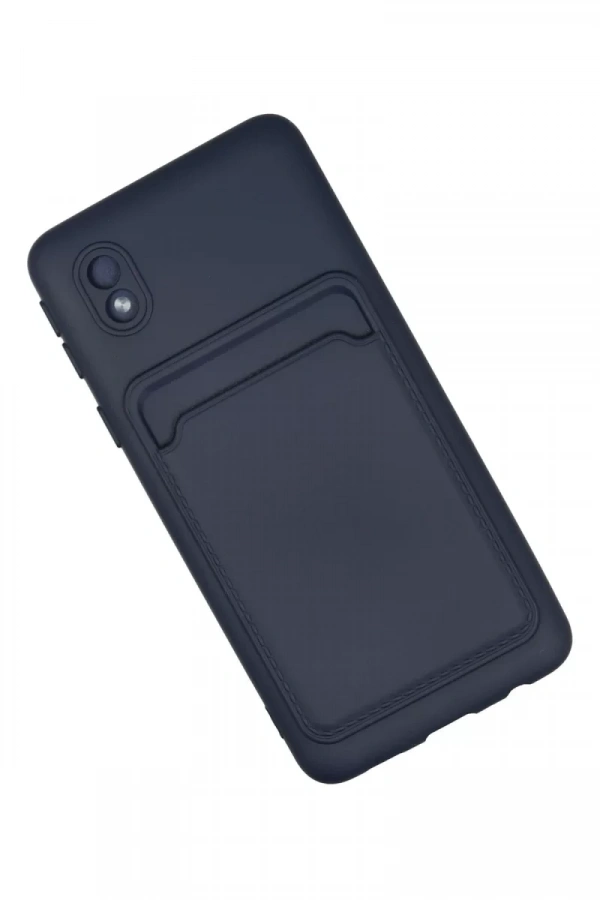Samsung Galaxy A01 Core Kılıf Kelvin Kartvizitli Silikon - Lacivert