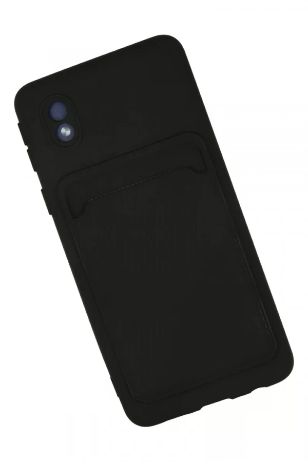 Samsung Galaxy A01 Core Kılıf Kelvin Kartvizitli Silikon - Siyah