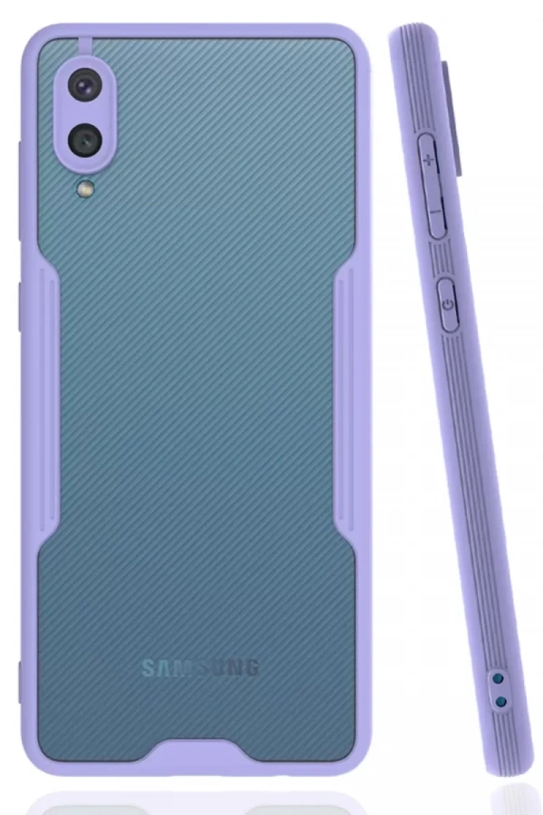 Samsung Galaxy A02 Kılıf Platin Silikon - Lila