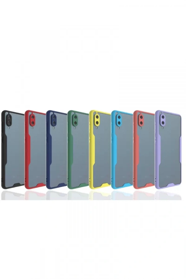 Samsung Galaxy A02 Kılıf Platin Silikon - Mavi