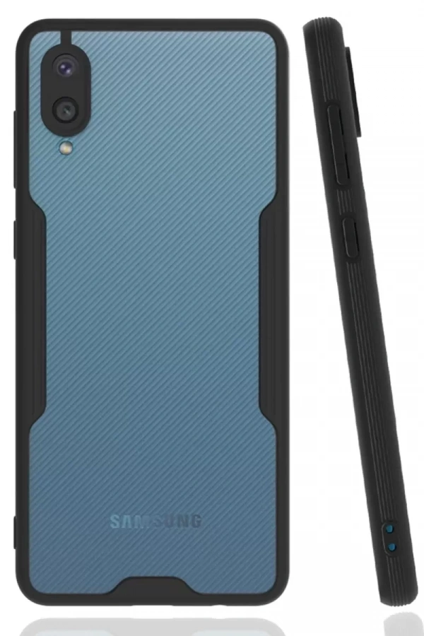 Samsung Galaxy A02 Kılıf Platin Silikon - Siyah