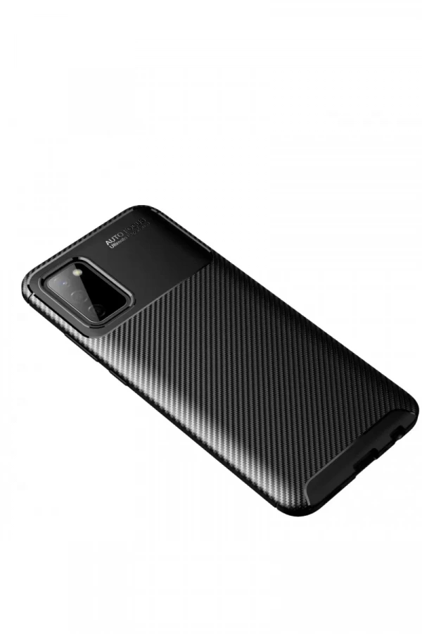 Samsung Galaxy A02S Kılıf Auto Focus Karbon Kapak - Siyah