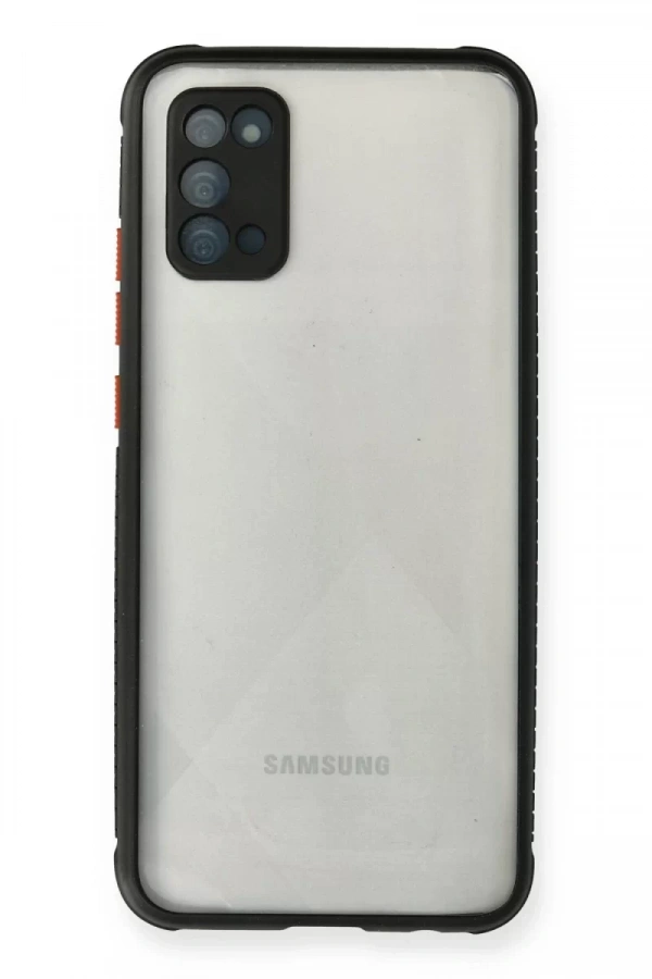Samsung Galaxy A02S Kılıf Miami Şeffaf Silikon - Siyah