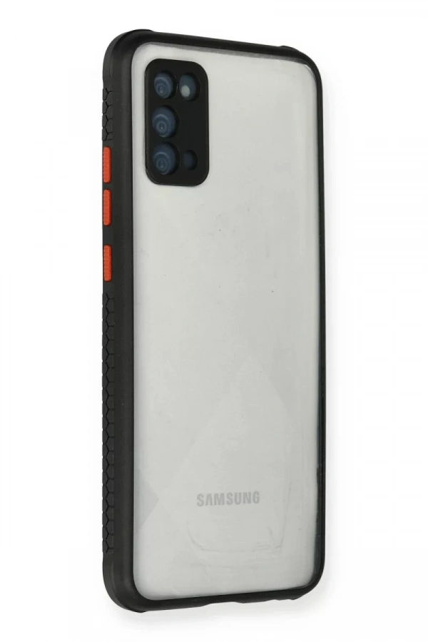Samsung Galaxy A02S Kılıf Miami Şeffaf Silikon - Siyah