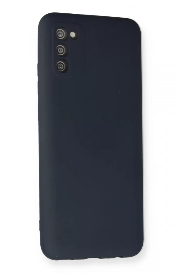 Samsung Galaxy A02S Kılıf Nano içi Kadife Silikon - Lacivert